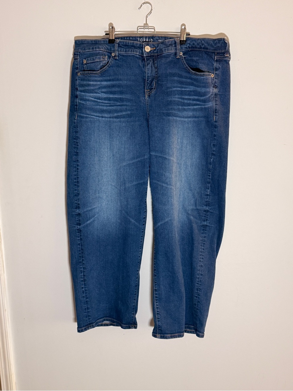torrid Dark Blue Perfect Straight Leg Stretch Jeans